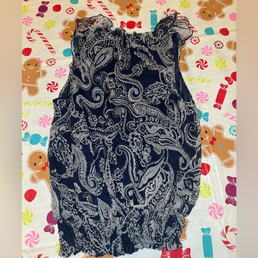 Valerie bertinelli patterned blouse EUC - Picture 2 of 4